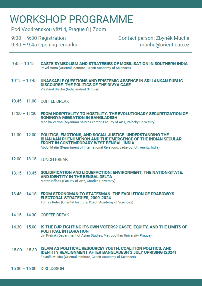 Contemporary Identity and Politics - workshop programme