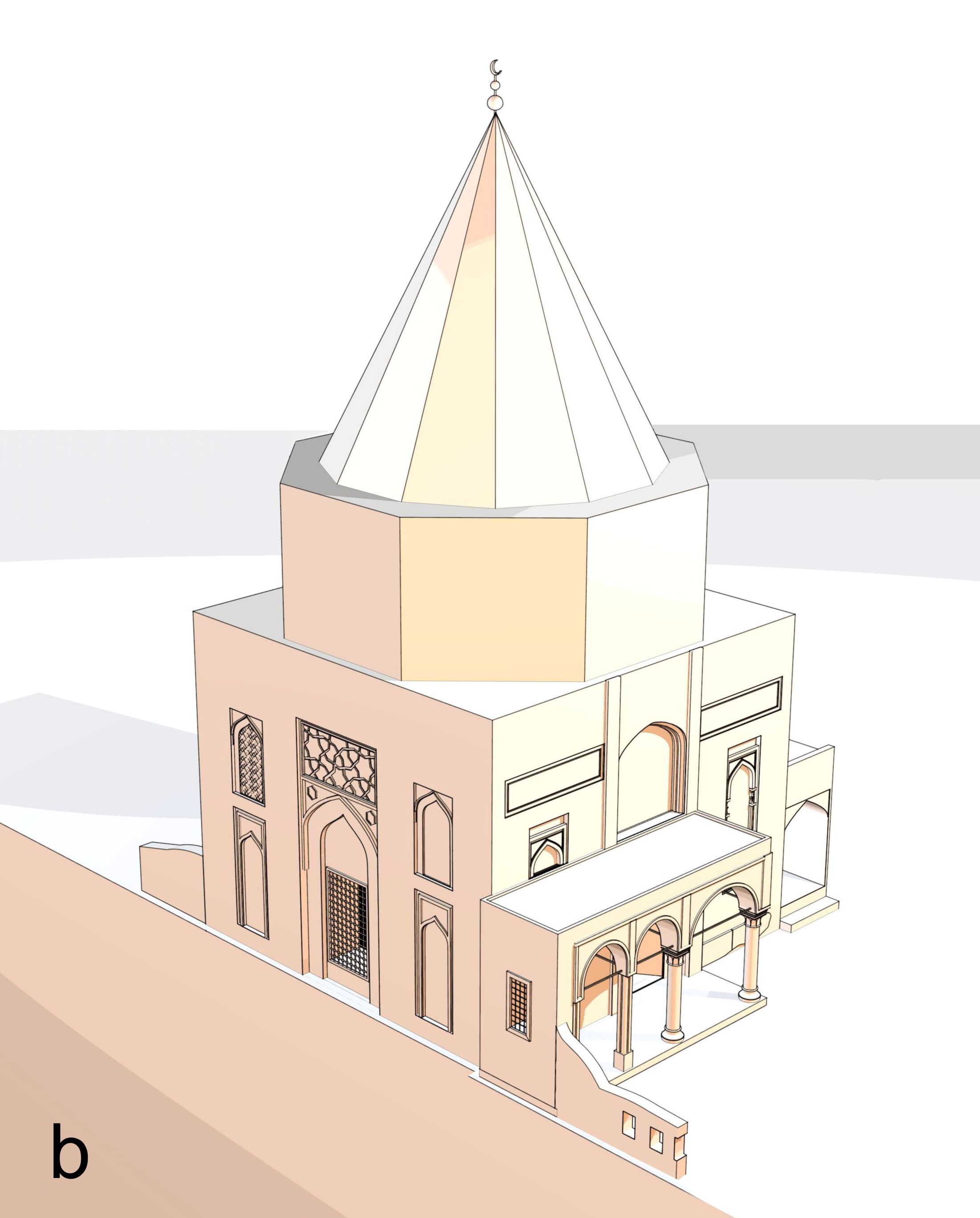 3D model of the Shrine of Yahya ibn al-Qasim.