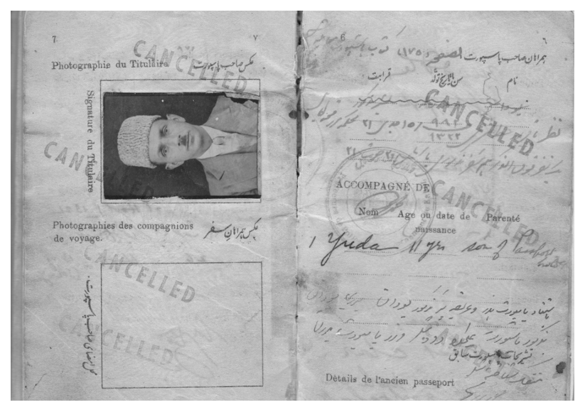 Passport Haim Abraham 1943, pages 6-7