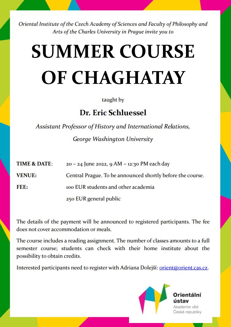 Summer course of Chaghatay