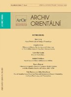 CALL FOR SUBMISSION for the special issue of Archiv Orientalni !